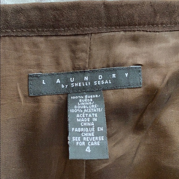 Laundry dark brown front zipper skirt - Picture 7 of 8